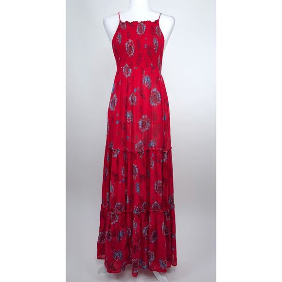Intimately Free People Garden Party Floral Tiered Maxi Dress Size Small - Picture 3 of 16